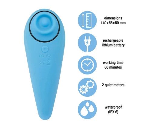 FeelzToys - FemmeGasm Tapping & Tickling Vibrator Turqoise