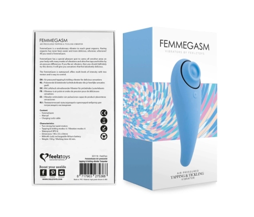 FeelzToys - FemmeGasm Tapping & Tickling Vibrator Turqoise