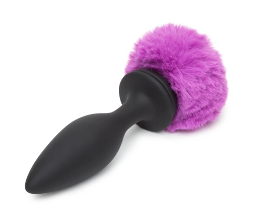 Happy Rabbit - Rechargeable Vibrating Butt Plug Black & Purple Large
