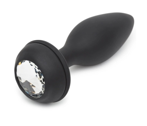 Happy Rabbit - Rechargeable Vibrating Butt Plug Black & Purple Large