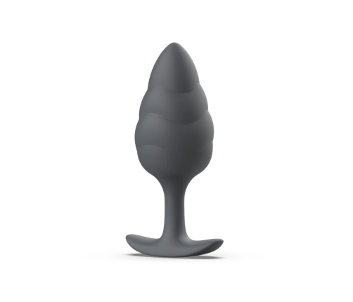 B Swish Bfilled Basic Plus Wave Slate - Anatomical Plug, Silicone, 10.8 cm