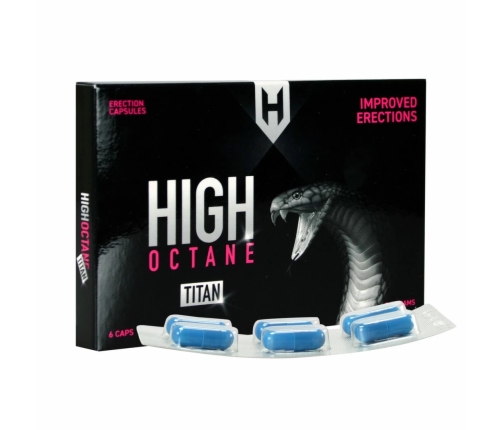 High Octane Titan Erection Caps - kapsułki dla mężczyzn, 6 sztuk