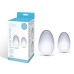 Glas Glass Yoni Eggs Set - Pelvic Floor Training, Transparent, 3 Sizes