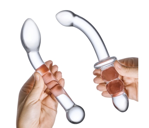 Glas G-Spot Pleasure Set - Curved Glass Toy Duo for Precision Stimulation
