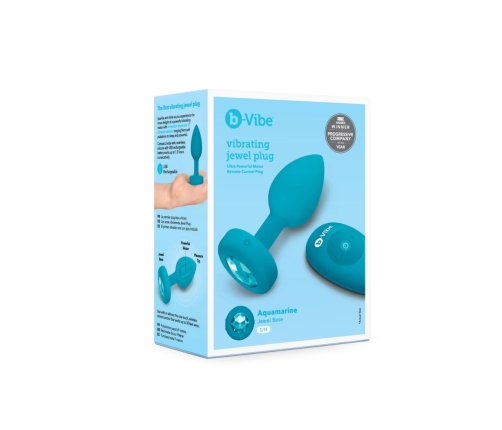 B-Vibe - Vibrating Jewel Plug S/M Aquamarine