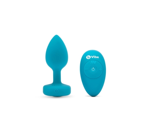B-Vibe - Vibrating Jewel Plug S/M Aquamarine