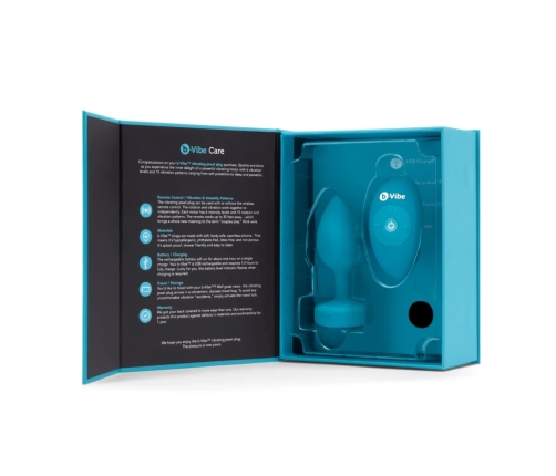 B-Vibe - Vibrating Jewel Plug S/M Aquamarine