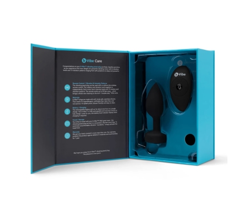 B-Vibe - Vibrating Jewel Plug M/L Black Diamond
