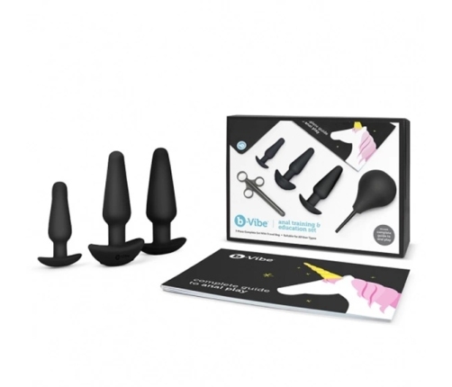 b-Vibe Anal Training Set Black - 7-Piece Silicone & Travel Kit