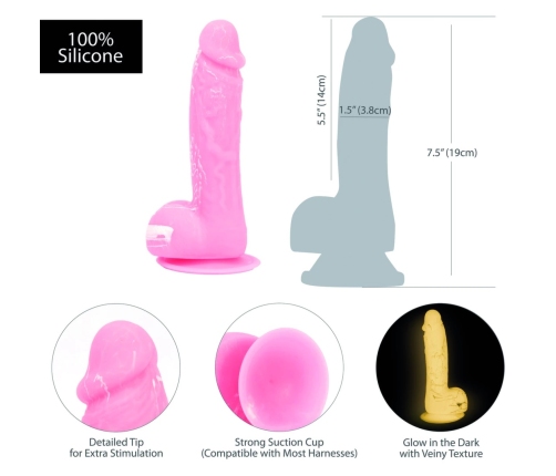 Addiction - Brandon Dong 19 cm Glow in the Dark Pink