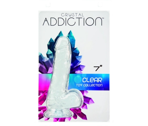 Addiction - Crystal Addiction Clear Dong 18 cm