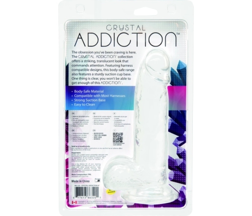 Addiction - Crystal Addiction Clear Dong 20 cm