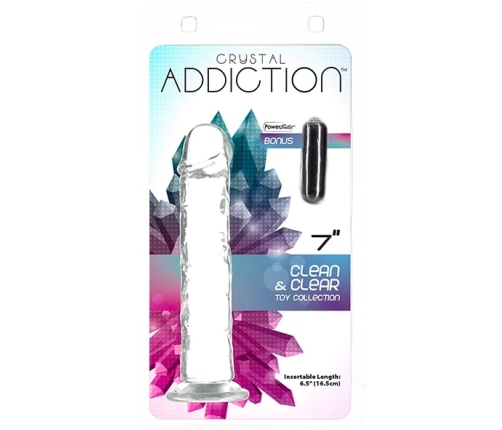 Addiction - Crystal Addiction Vertical Dildo 18 cm