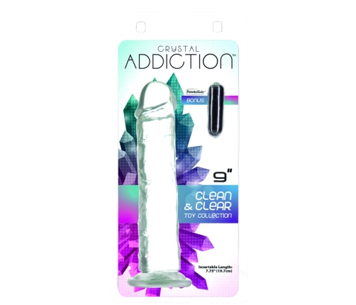 Addiction - Crystal Addiction Vertical Dildo 23 cm
