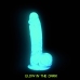 Addiction Luke 19 cm Glow-in-the-Dark Blue Silicone Model with Suction Base
