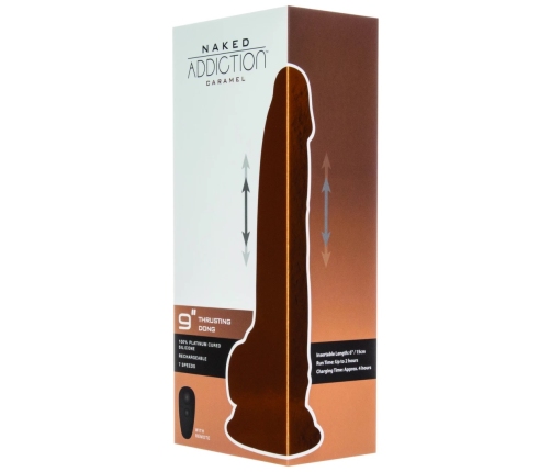 Naked Addiction - Thrusting Dong with Remote 23 cm Caramel