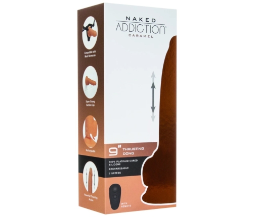 Naked Addiction - Thrusting Dong with Remote 23 cm Caramel