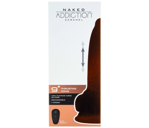 Naked Addiction - Thrusting Dong with Remote 23 cm Caramel