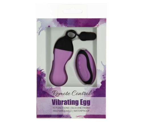 PowerBullet - Remote Control Vibrating Egg 10 Functions Purple