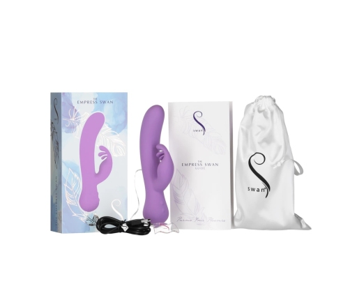 Swan Empress Swan Dual Motor Silicone Personal Massager Purple 21cm