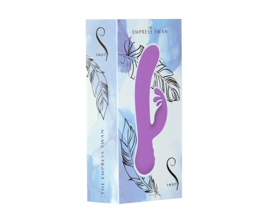 Swan Empress Swan Dual Motor Silicone Personal Massager Purple 21cm