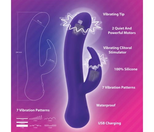 Swan Majestic Swan Special Edition Dual Motor Intimate Machine, Pink, 21cm