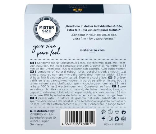 Mister Size - 53 mm Condoms 3 Pieces