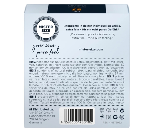 Mister Size - 57 mm Condoms 3 Pieces