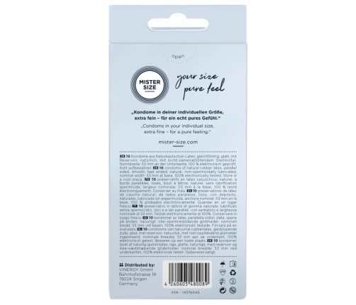 Mister Size - 53 mm Condoms 10 Pieces