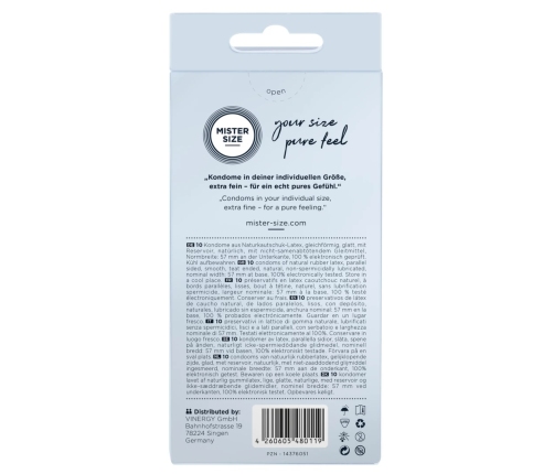 Mister Size - 57 mm Condoms 10 Pieces