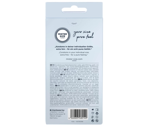 Mister Size - 60 mm Condoms 10 Pieces