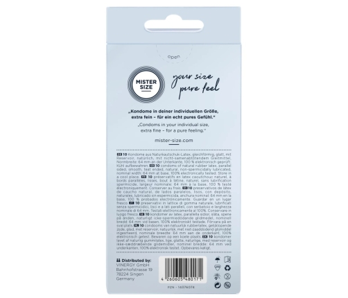 Mister Size - 64 mm Condoms 10 Pieces