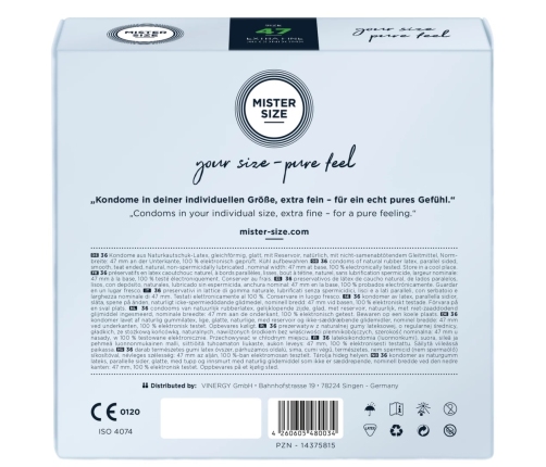 Mister Size - 47 mm Condoms 36 Pieces