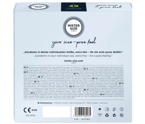 Mister Size - 49 mm Condoms 36 Pieces