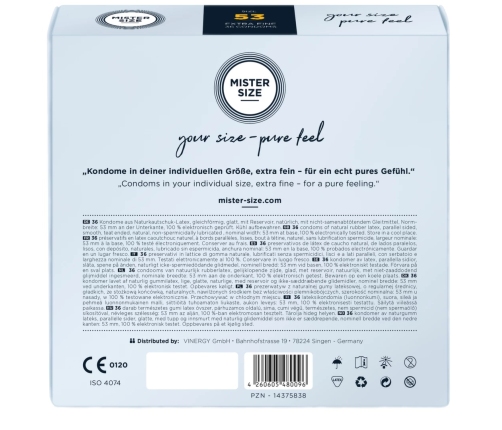 Mister Size - 53 mm Condoms 36 Pieces