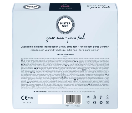 Mister Size - 64 mm Condoms 36 Pieces