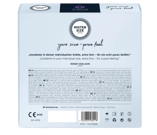 Mister Size - 69 mm Condoms 36 Pieces