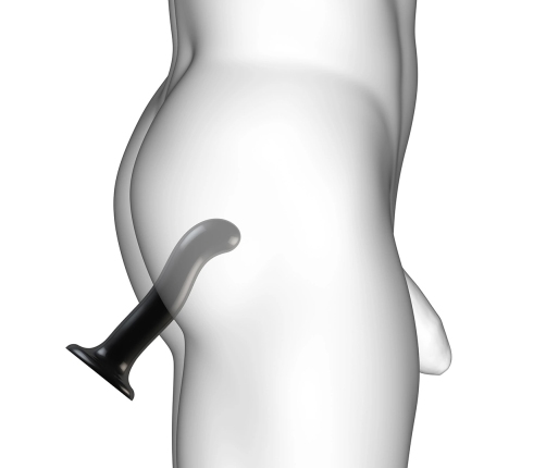 Strap-On-Me P&G Spot XL Silicone Model with Suction Cup, Black, 198mm