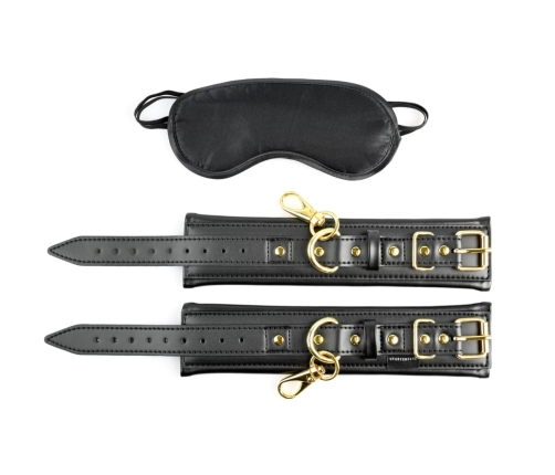 Sportsheets Special Edition Restraint Set with Satin Blindfold, Gold Accents