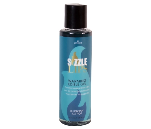 Sensuva Sizzle Lips Edible Warming Gel Blueberry Ice Pop 125ml Sensuva Sizzle Lips Edible Warming Gel Blueberry Ice Pop 125ml