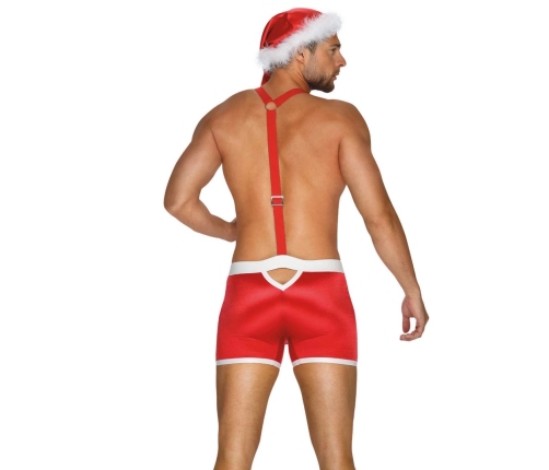 Obsessive Mr Claus Costume S/M - Festive Boxer Shorts with Cap