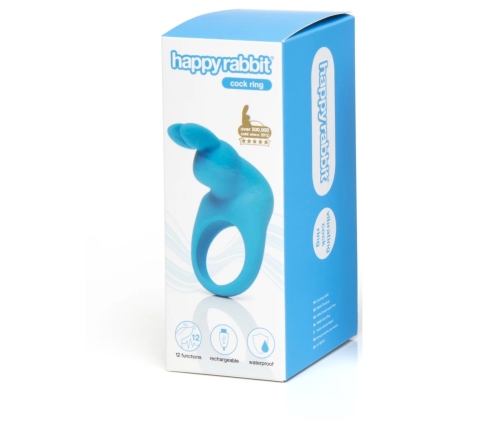 Happy Rabbit - Rechargeable Vibrating Rabbit Cock Ring Blue