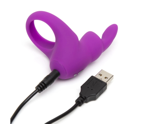 Happy Rabbit - Rechargeable Vibrating Rabbit Cock Ring Blue