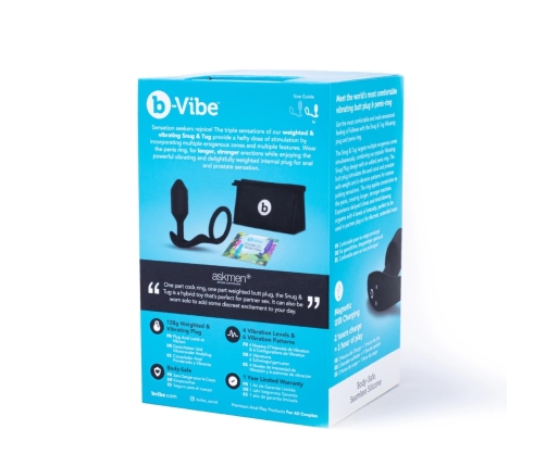b-Vibe Snug & Tug M Intimate Dual System, Vibrating, Weighted, Silicone