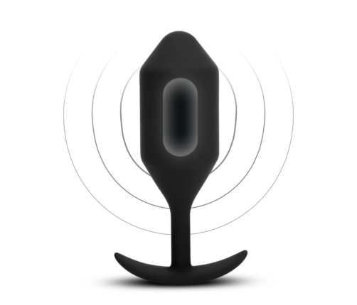 b-Vibe Vibrating Snug Plug 5 Black - Weighted Silicone Plug XL 318g