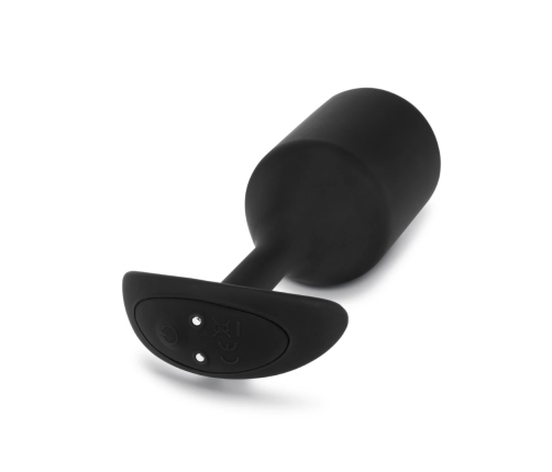 b-Vibe Vibrating Snug Plug 5 Black - Weighted Silicone Plug XL 318g