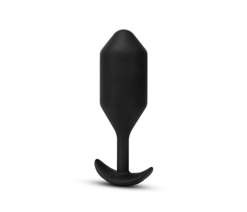 b-Vibe Vibrating Snug Plug 5 Black - Weighted Silicone Plug XL 318g