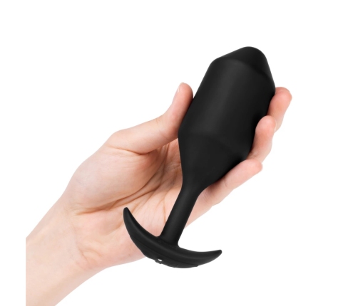 b-Vibe Vibrating Snug Plug 5 Black - Weighted Silicone Plug XL 318g