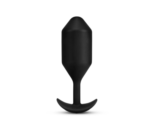 b-Vibe Vibrating Snug Plug 5 Black - Weighted Silicone Plug XL 318g