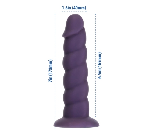 Addiction Fantasy 18 cm Unicorn Model, Purple, Silicone, Suction Base